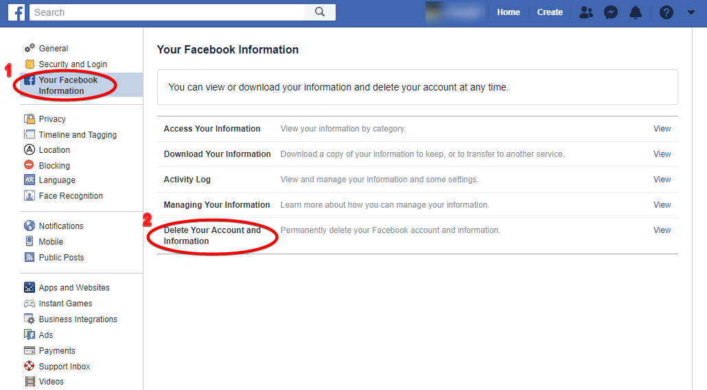 delete your facebook account (2)