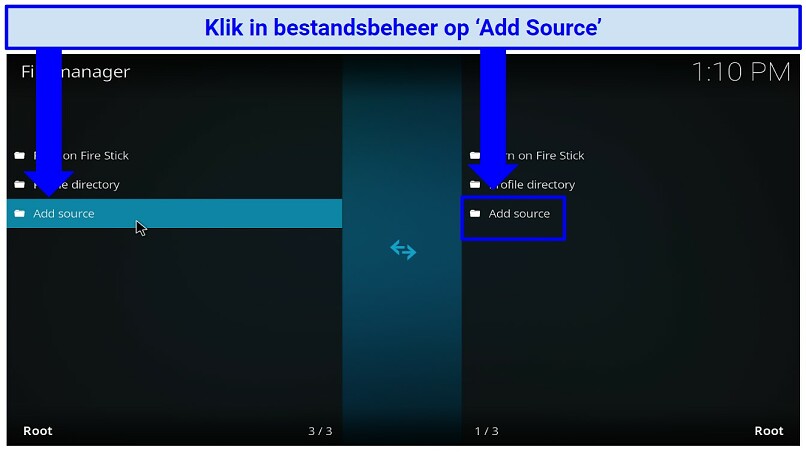 Graphic showing Kodi's Add source button