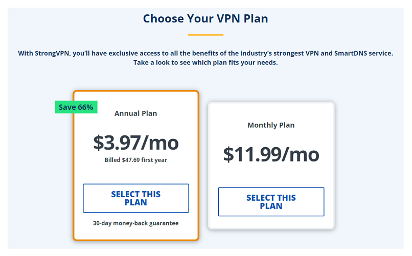 StrongVPN offers for Black Friday and Cyber Monday