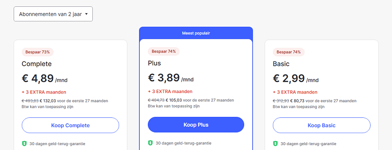 Screenshot of NordVPN's deal