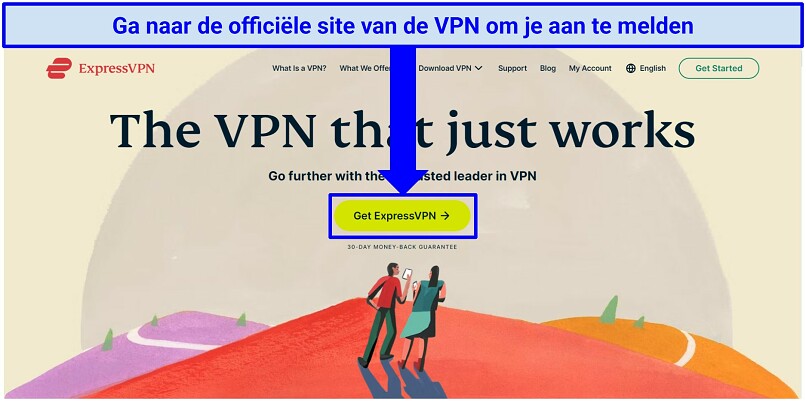 Screenshot of the ExpressVPN official website