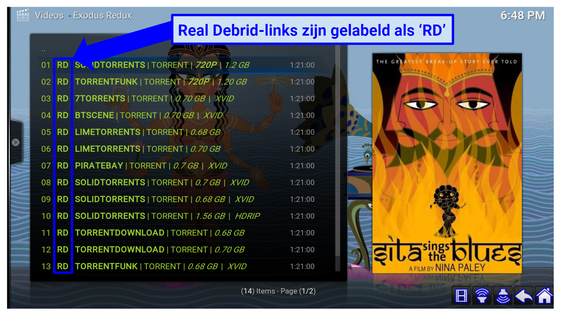 Graphic showing Real Debrid links