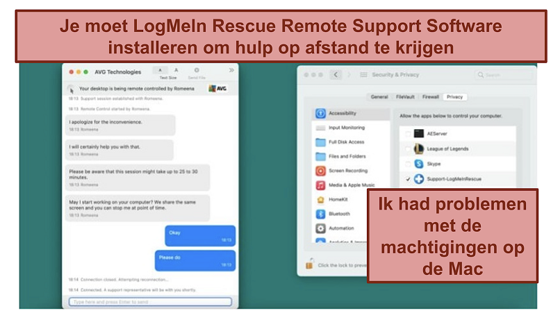 A screenshot of how to solve permission problems on macOS Big Sur