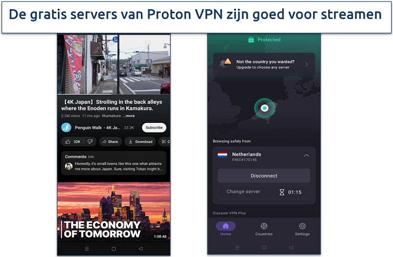 Een YouTube-video streamen op Android met Proton VPN