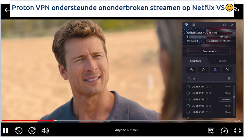 Een screenshot van Disney+ die Free Guy streamt terwijl verbonden met Proton VPN's US streaming-geoptimaliseerde server