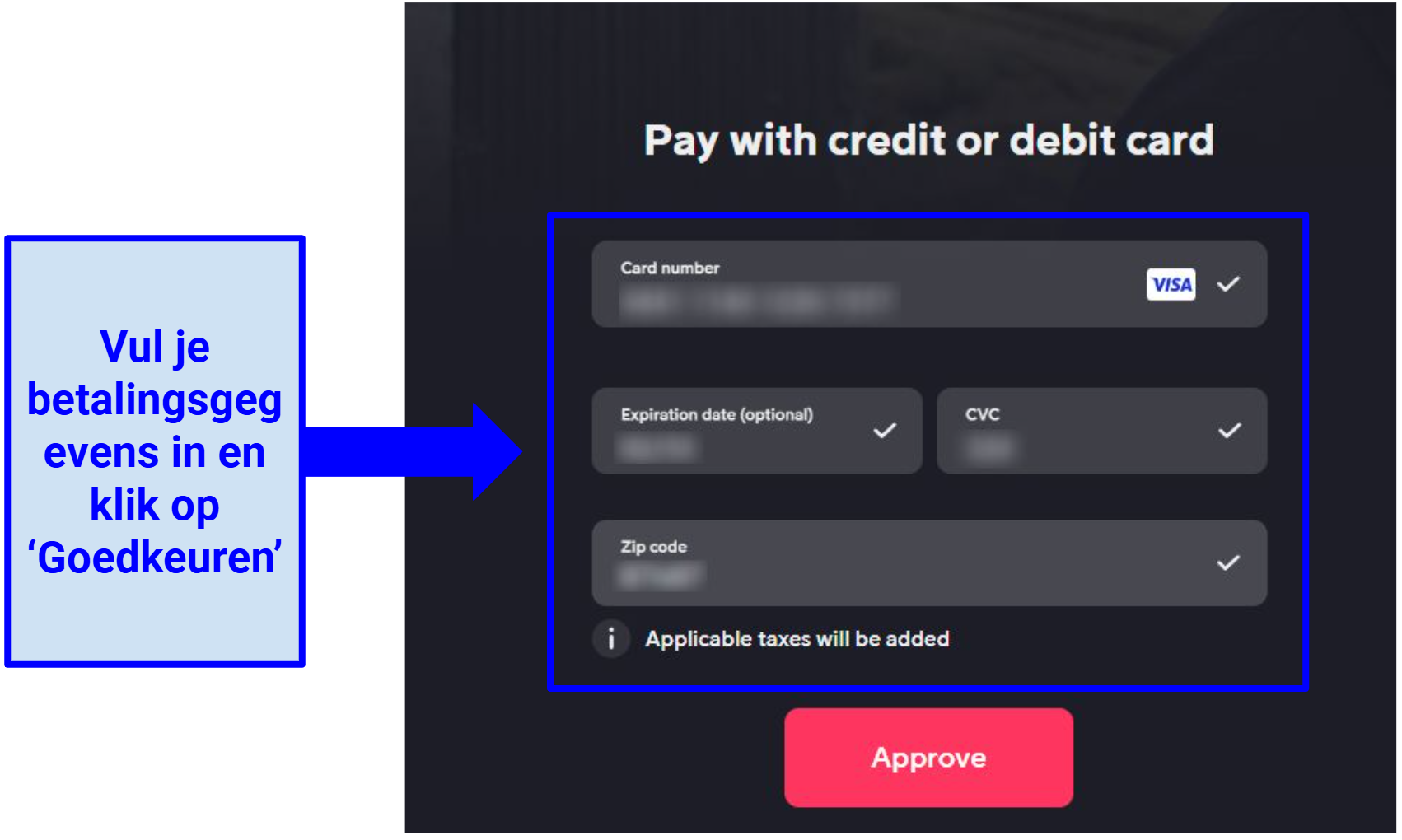 Screenshot of Viaplay payment page