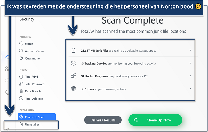 Een screenshot waarop het ondersteuningsteam van Norton helpt bij het instellen van een account via realtime co-browsing