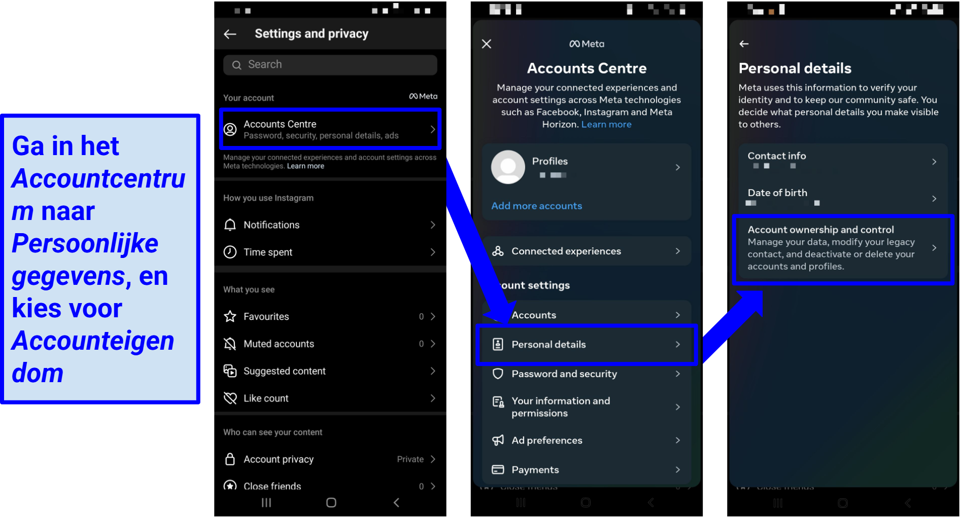 Stappen om de optie te vinden om je Instagram account te verwijderen of te deactiveren op Android