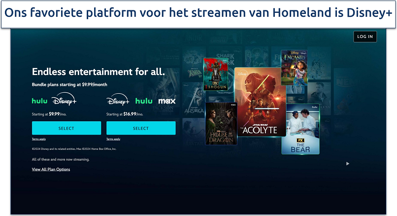 Screenshot van de aanmeldpagina van Disney Plus 