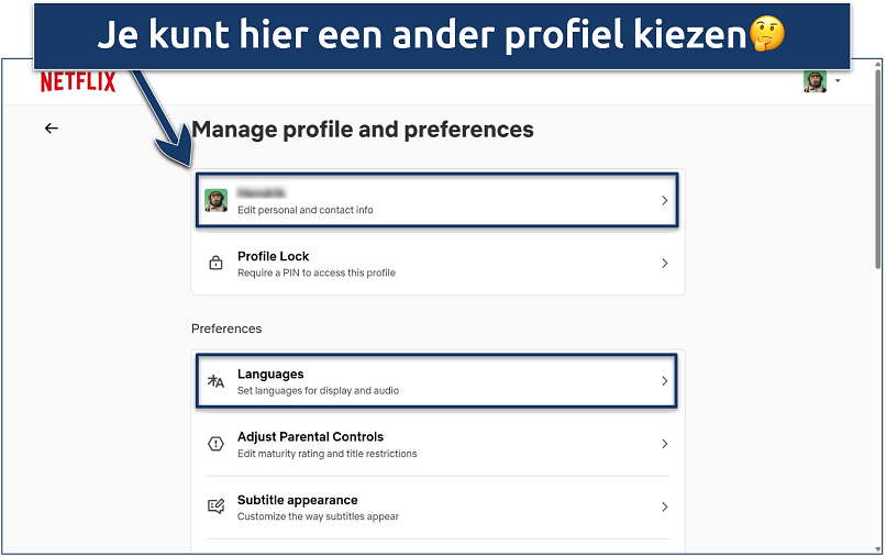 Screenshot of the Netflix